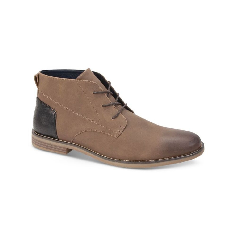 DEER STAGS Mens Brown Cushioned Mark Round Toe Lace-Up Dress Chukka Boots 12 M